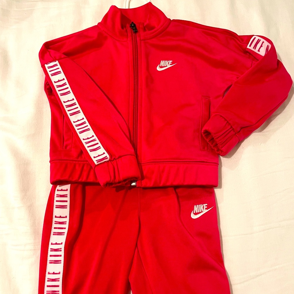 Toddler girls hot pink tracksuit